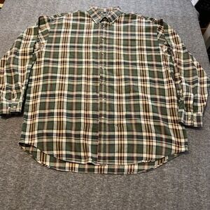 Salmon River Traders Man 2XLT Long Sleeve Button Up Plaid Shirt 100% Cotton